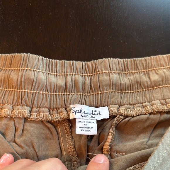 Splendid Green Joggers with Elastic Waistband and Tapered Legs - Picture 2 of 3